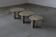 Set of 3 marble coffee tables - Italy 1970s