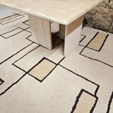 Travertine coffee table 1980