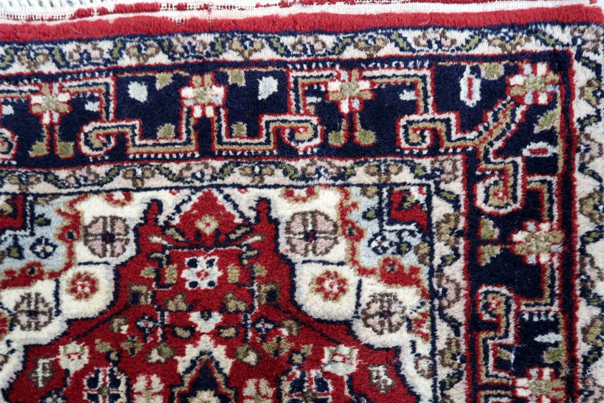 Tapis vintage du Moyen-Orient Hamadan fait main en laine – 60 x 98 cm
