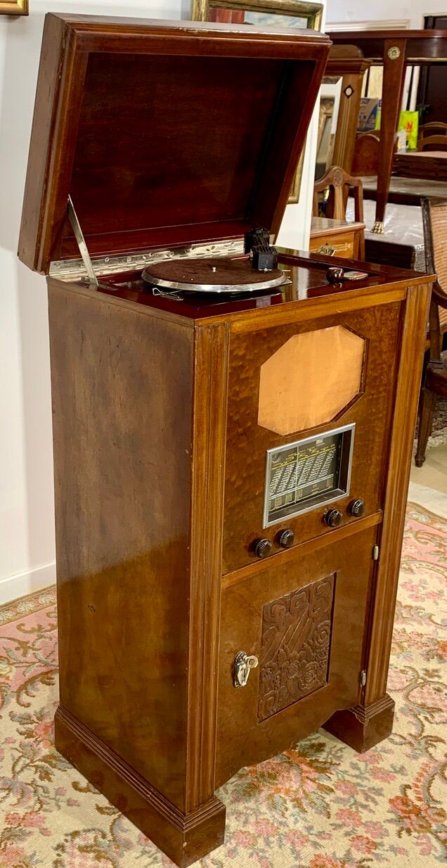 Radio Furniture and Record Player Art Deco era