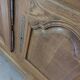 Showcase library with two sections in solid oak.