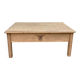 Table basse ancienne en chêne massif