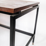 Desk in rosewood and legs in metal, of Danish design from the 1960s