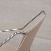 Paire de fauteuils en acier danois du milieu du siècle par Henning Flok