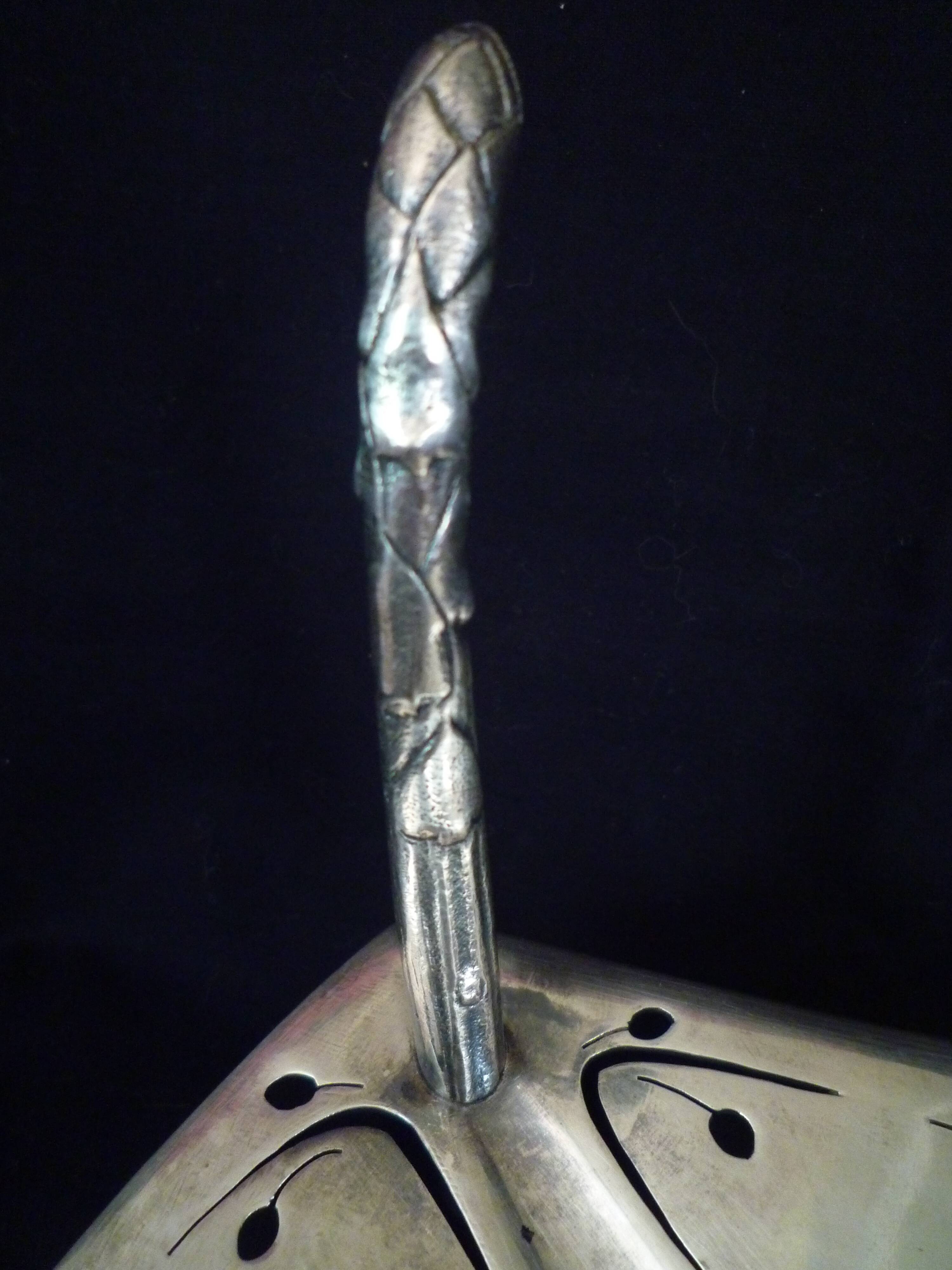 Maison Christofle White Metal Asparagus Dish and Tongs