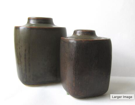 Pair of Scandinavian vase by Knud Valdemar Pedersen