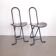 Pair of brown Dafné chairs Gastone Thema 70s