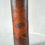 Vase rouleau en grès à décor design années 70