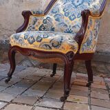 Paire de fauteuil gondole fin XIX ème en acajou