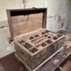 Small Indian chest with two levels and several compartments, unique piece