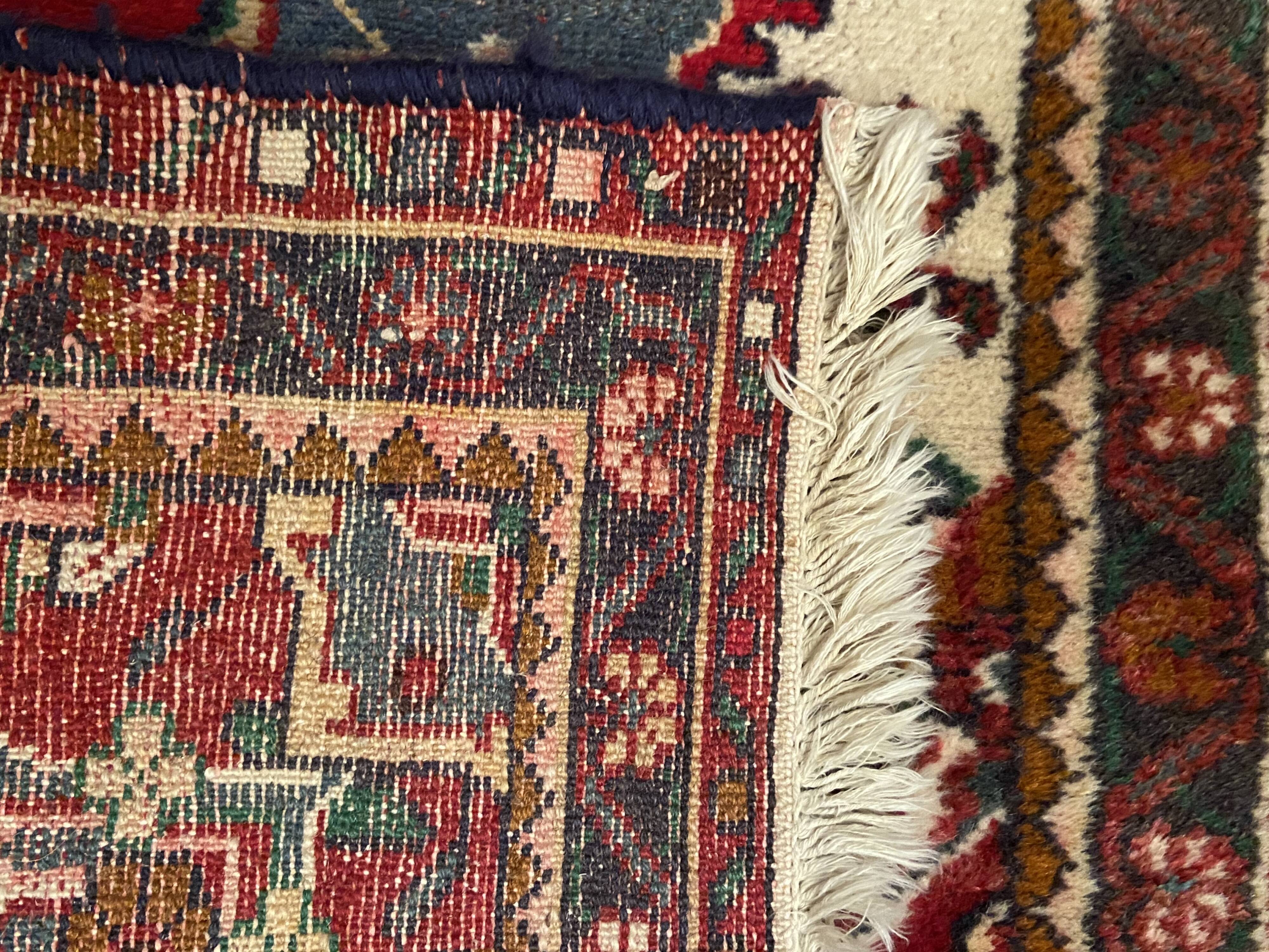 Ancient oriental carpet handmade Central Asia Turkey