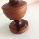 Pair of raw wood candlesticks