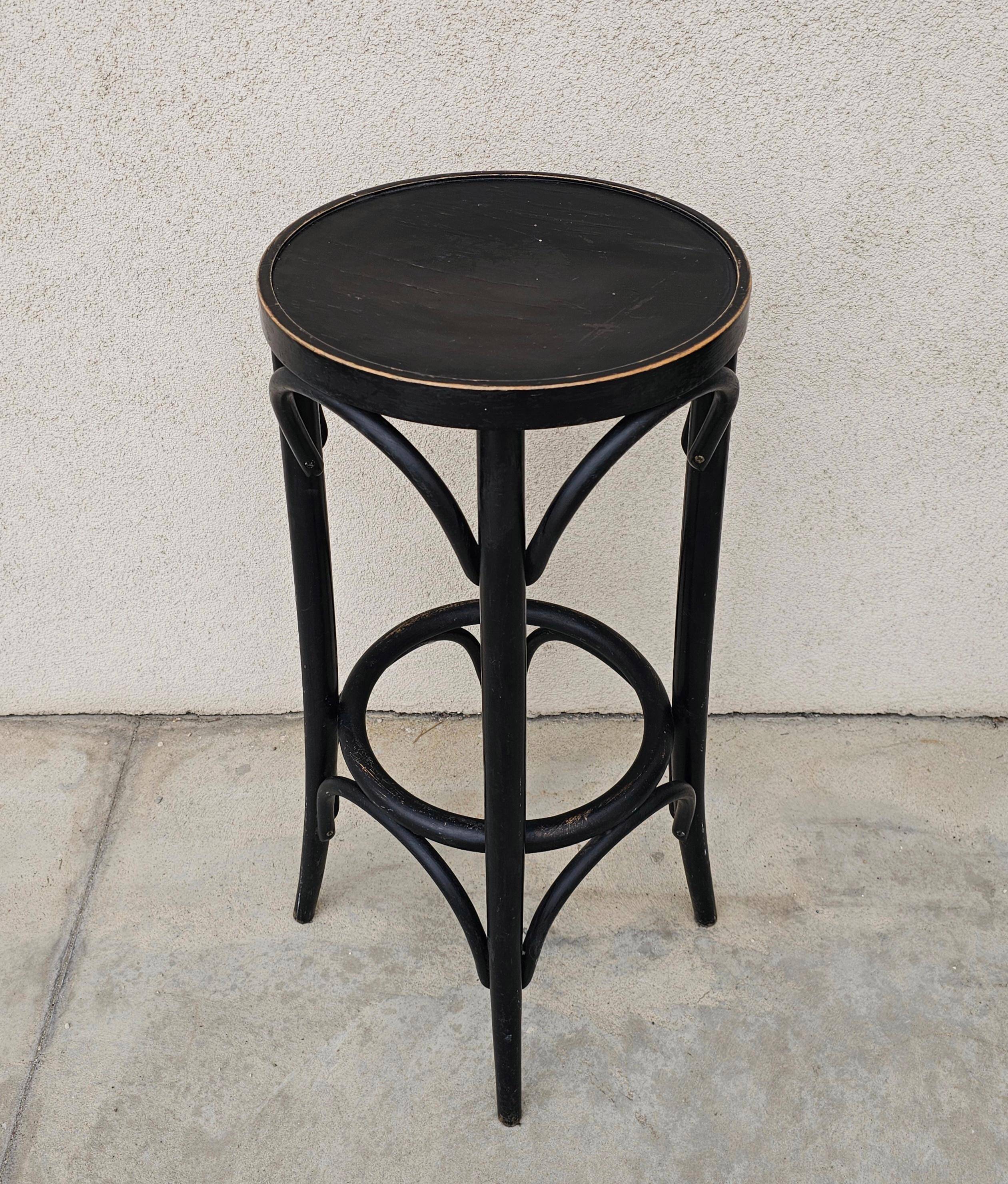 Vintage bent beech bar stool Mundus 1970s
