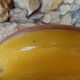 Yellow glazed earth vase