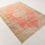 6x8 Vintage Pale Red Classic Rug, 179x254Cm