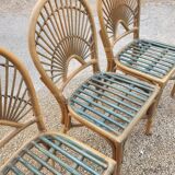 4 bamboo chairs