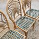 4 chaises bambou