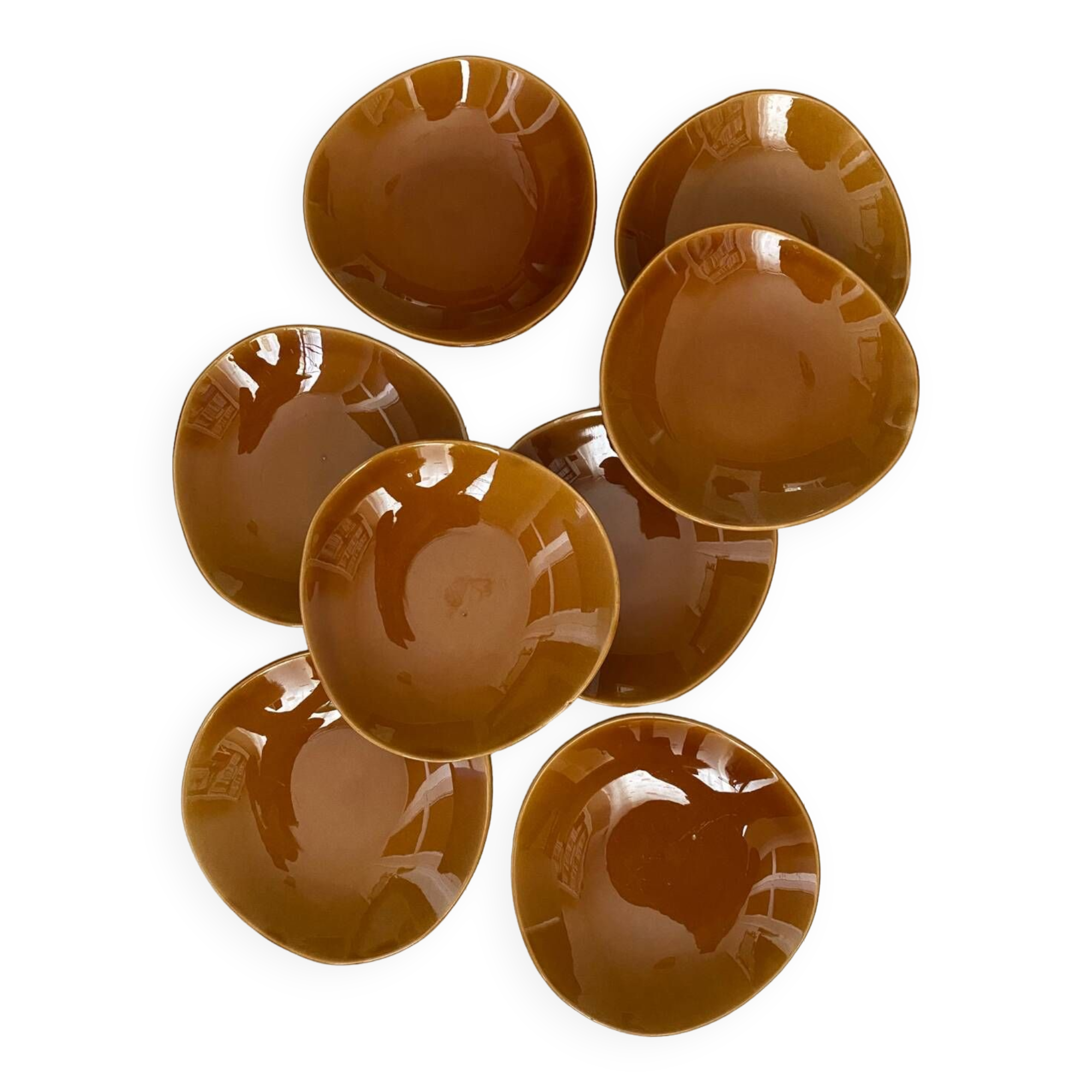 8 free-form cap plates, Niderviller