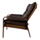 Mid-Century Scandinavian Leather and Bentwood Lounge Chair, 1960s