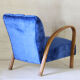 Fauteuil en velours Art déco italien des années 1940