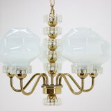 Set of chandelier and wall lamp, 1970´s.