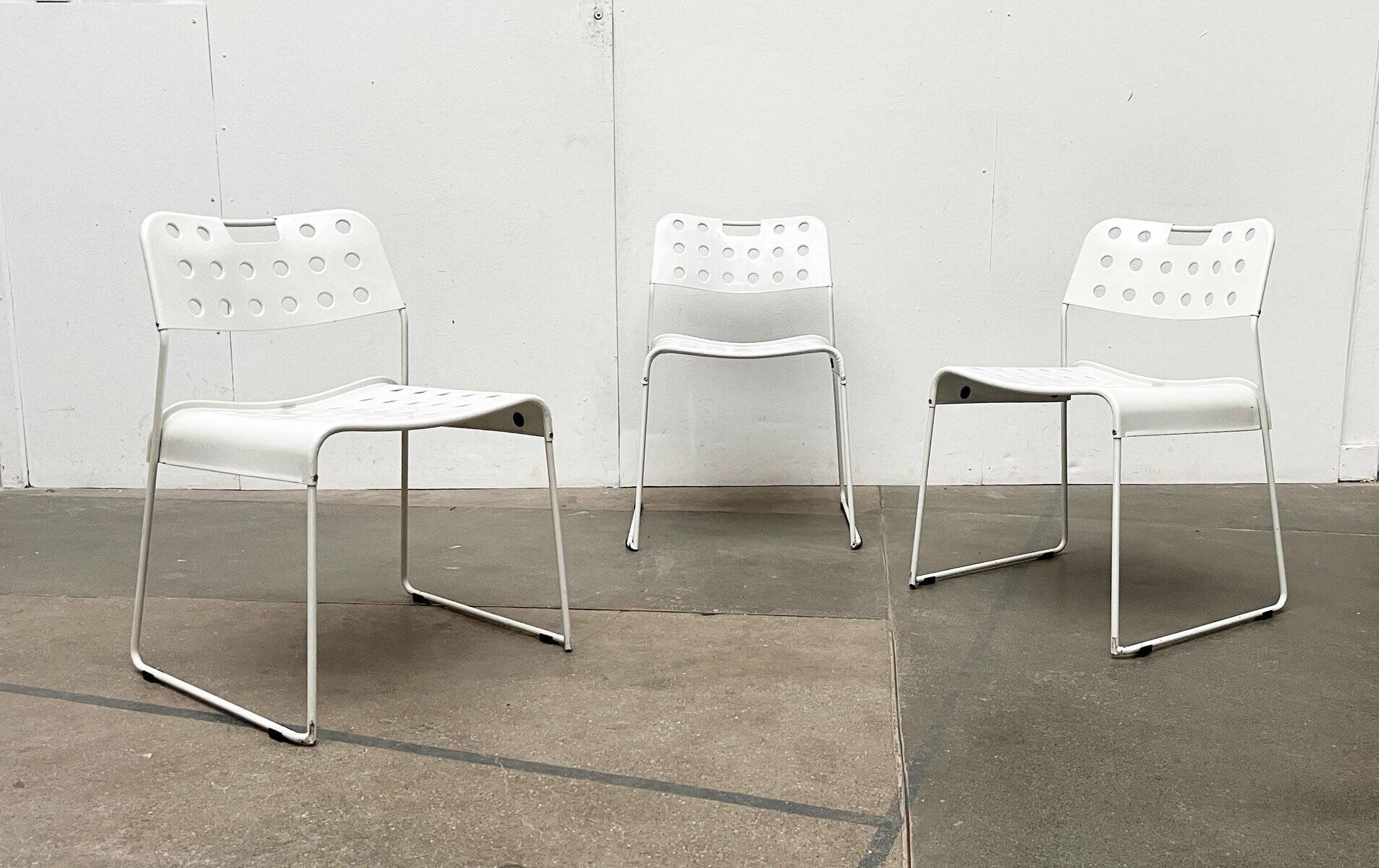 Chaises Vintage Space Age par Rodney Kinsman pour Bieffeplast, années 1970, lot de 3