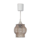 Hanging lamp in amber moulded glass 60/70 years