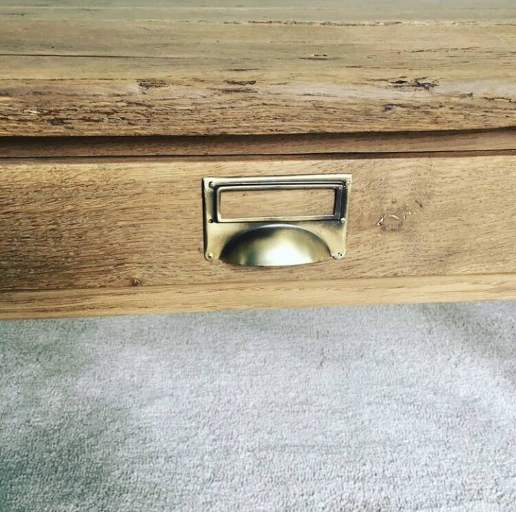 Vintage solid wood coffee table