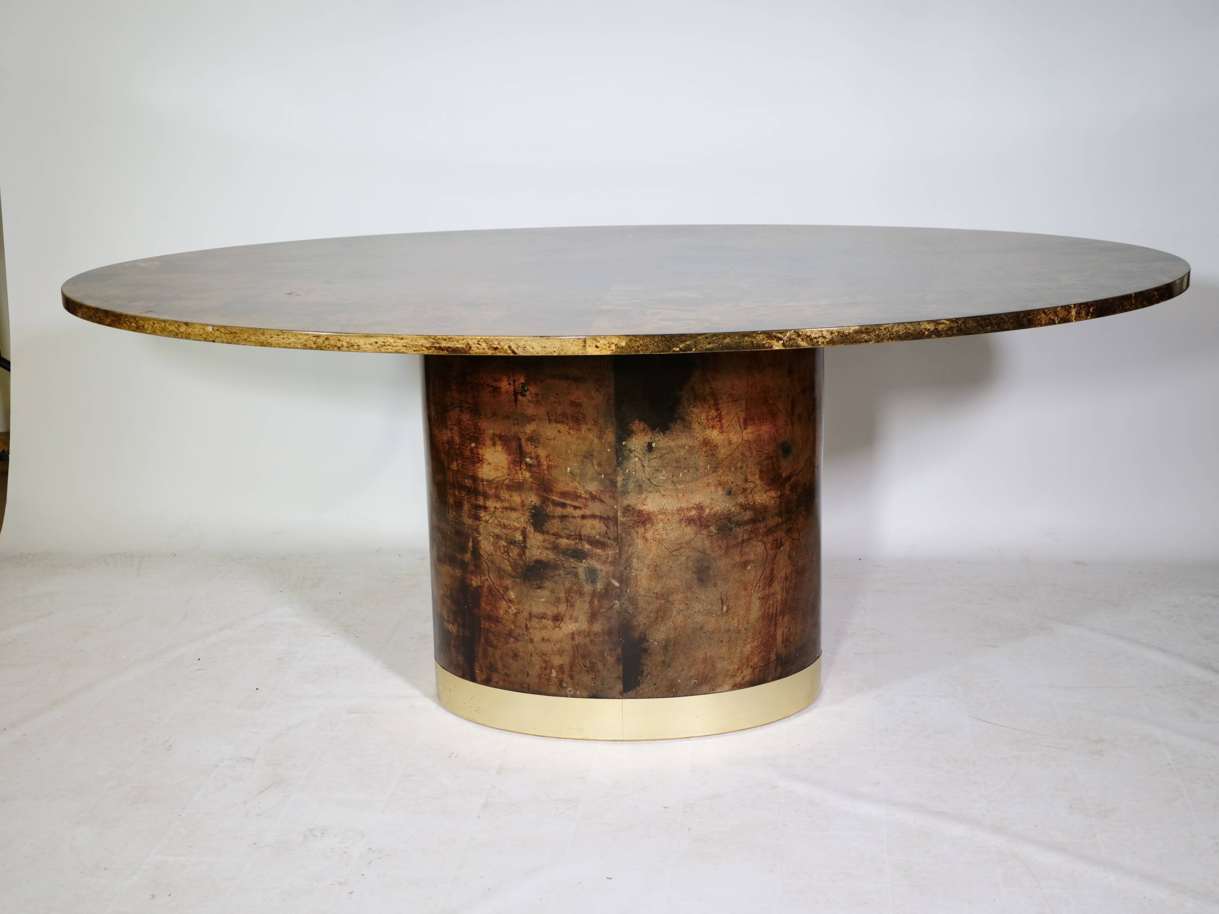Oval design dining table by Adlo Tura 70s table Italy
