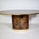 Oval design dining table by Adlo Tura 70s table Italy