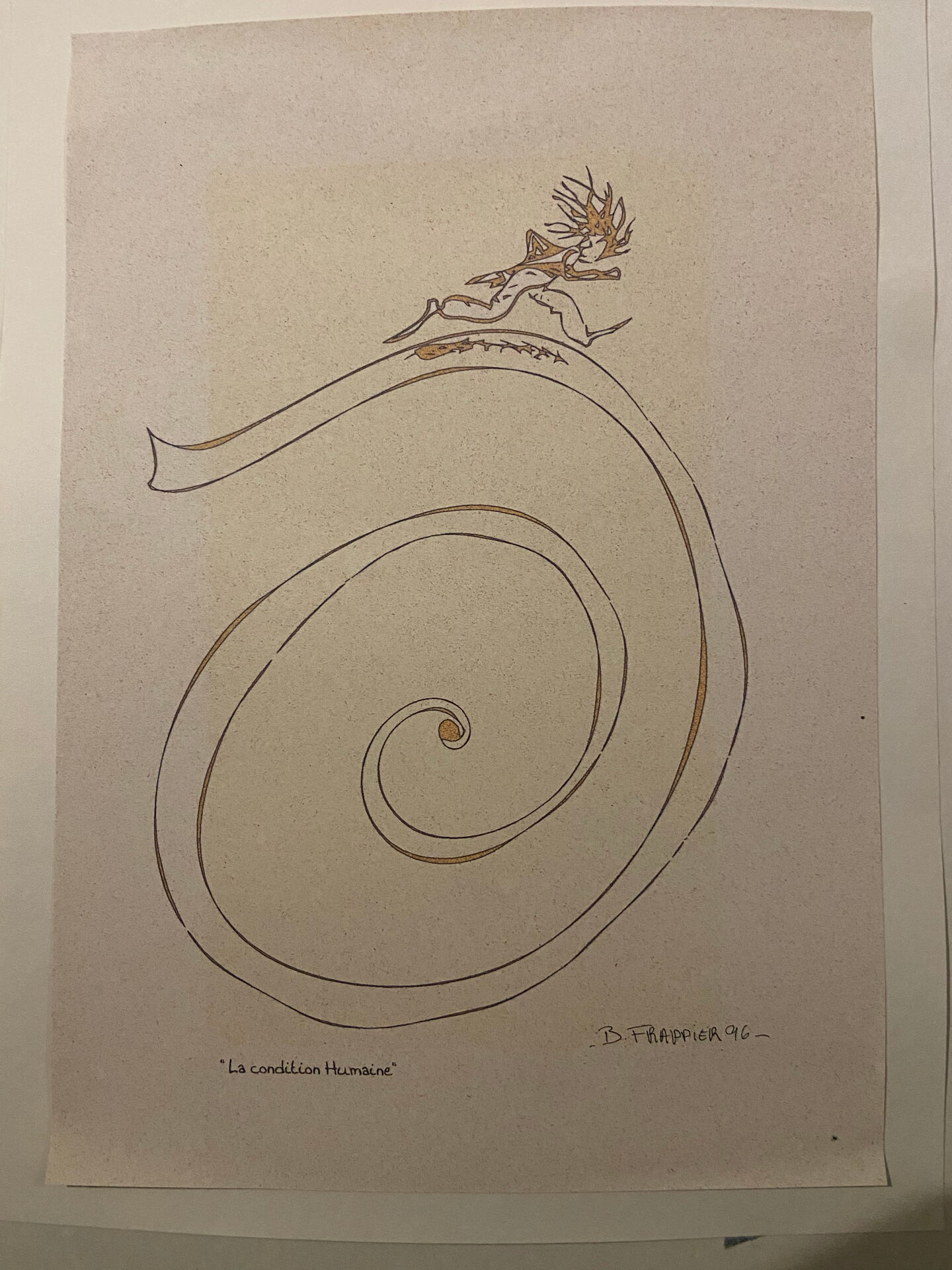 La Condition humaine – B. Trappier, 1996 – Œuvre originale signée
