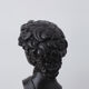 David head in black waxed plaster