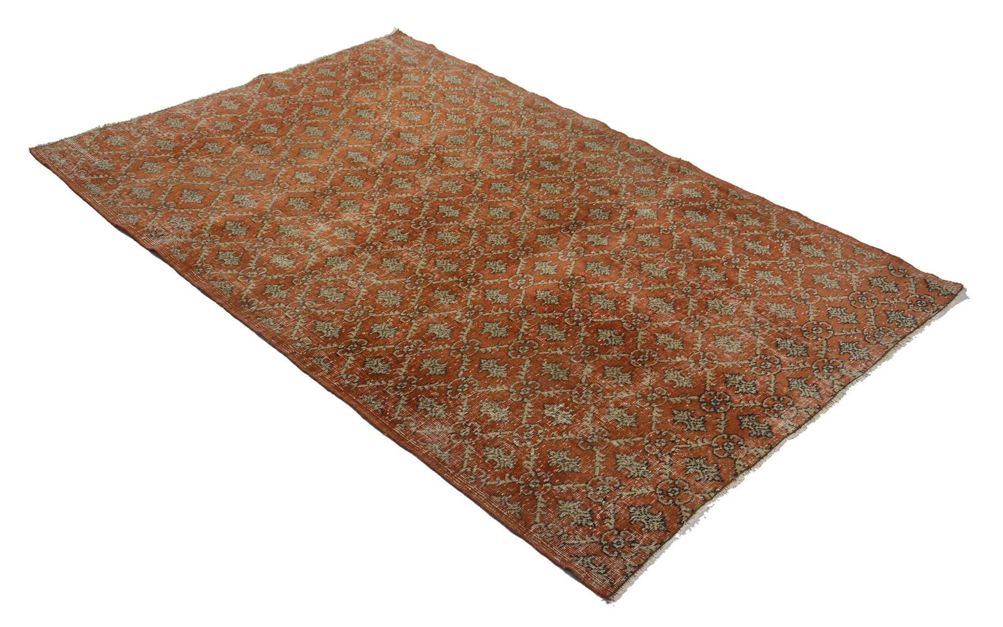 Turkish Anatolian Handmade Vintage Rug 255 cm x 164 cm