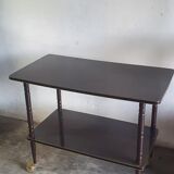 2-storey coffee table on vintage 60s wheels