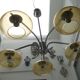 Vintage chandelier chrome and glass smokes 5 lights