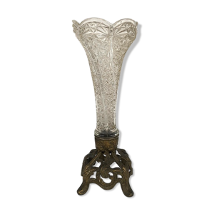 Vase en cristal taillé