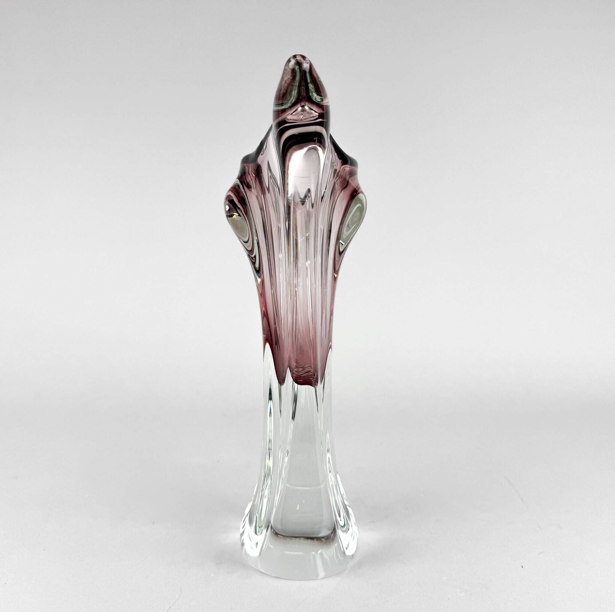 Vintage Art Glass Vase by Josef Hospodka for Chribska Glasswork, 1960's