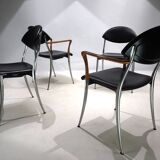 Set of four Coro dining chairs by Luigi Origlia, 1980