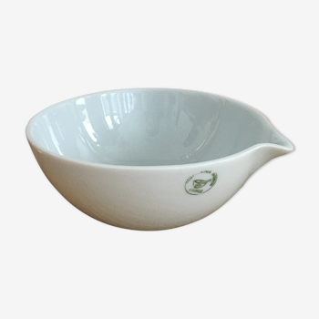 Laboratory mortar bowl in fine porcelain