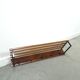 Wall coat rack with black steel and dark wood vintage