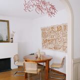 4 chairs cannage and chrome