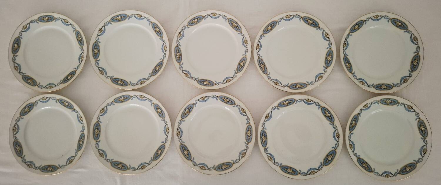 Assiettes à Dessert en Porcelaine de Limoges