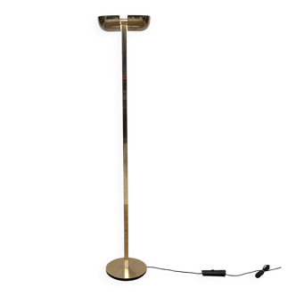 1980s golden metal floor lamp
