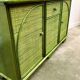 Green Vintage Rattan Sideboard By Maugrion, France, 1980s
