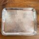 Silver-plated metal tray by Christofle – Floral decoration and monogram