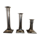 Suite of three neoclassical candle holders in silver bronze - Art Deco - 1920s/1930s