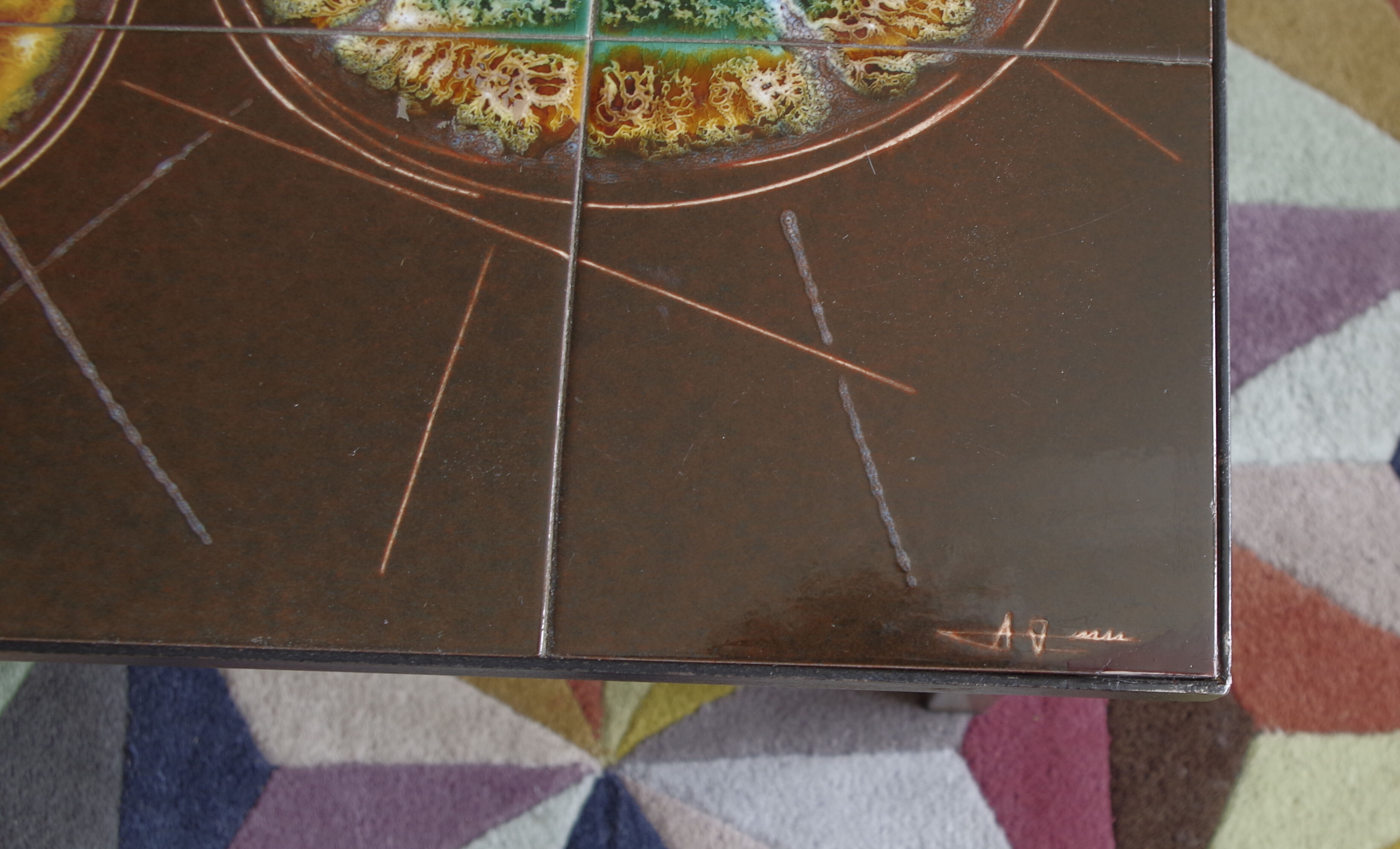 Seventies ceramic coffee table