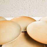 Set of 8 CNP Village stoneware dessert plates