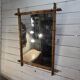 Large cherry wood bamboo mirror 100×76cm