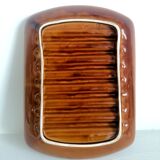 Plat à asperges barbotine Sarreguemines , 1960